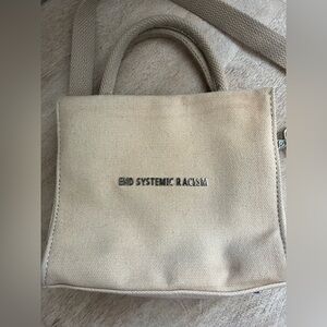 Brandon Blackwood End Systemic Racism “ESR” Mini Canvas Crossbody Tote